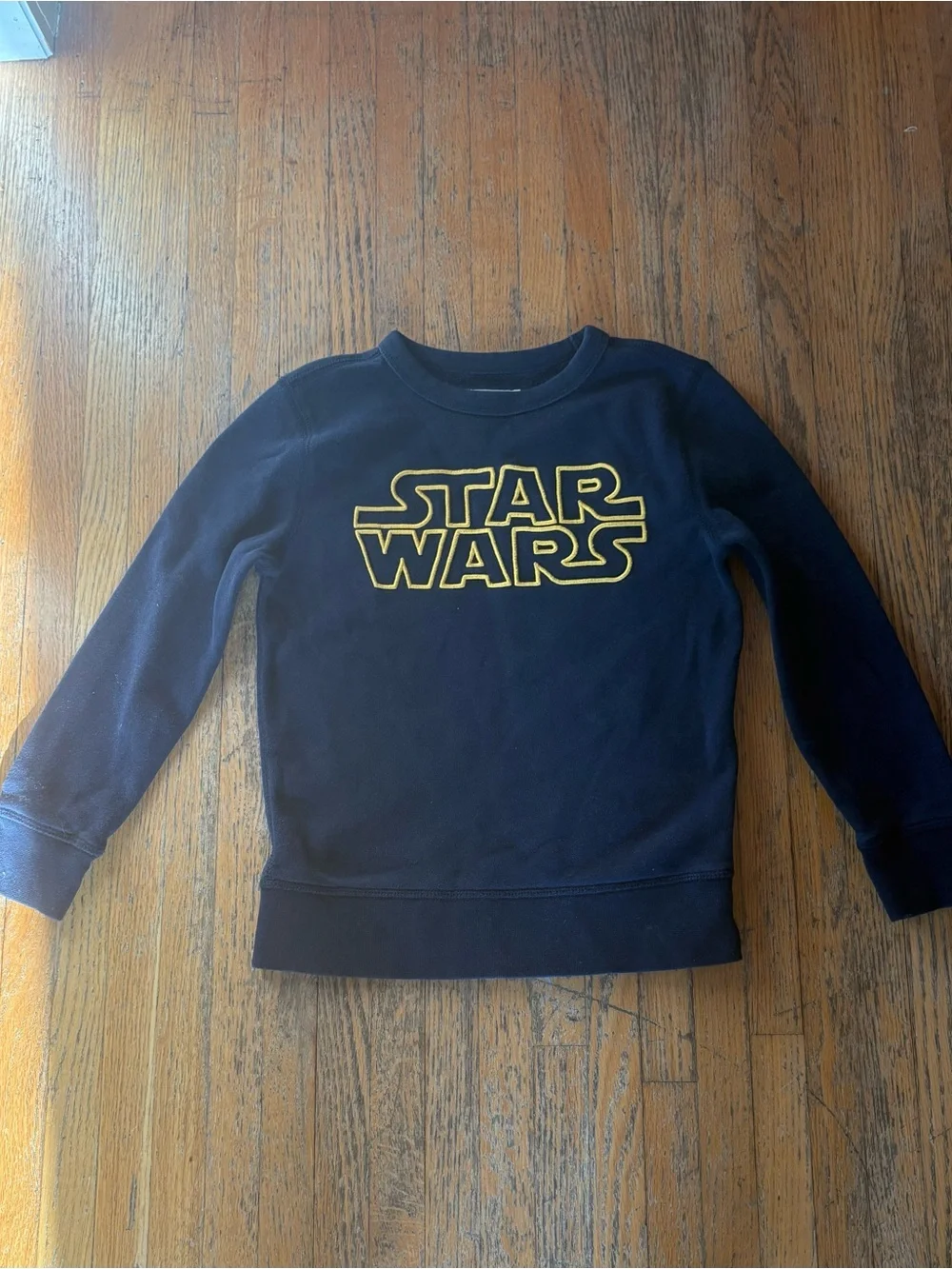 Gap Star Wars Kids Navy crewneck Sweatshirt with Yellow Logo